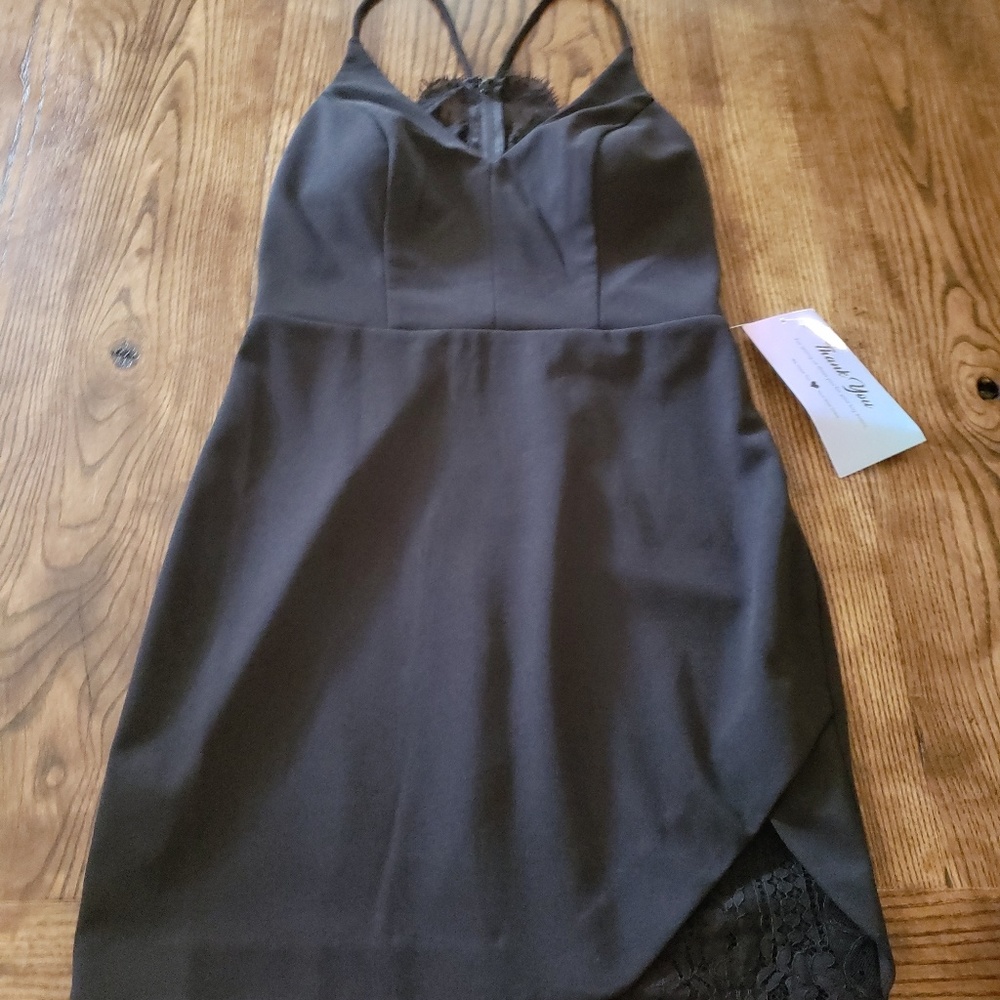 Sz 9 simply dresses black mini lace dress